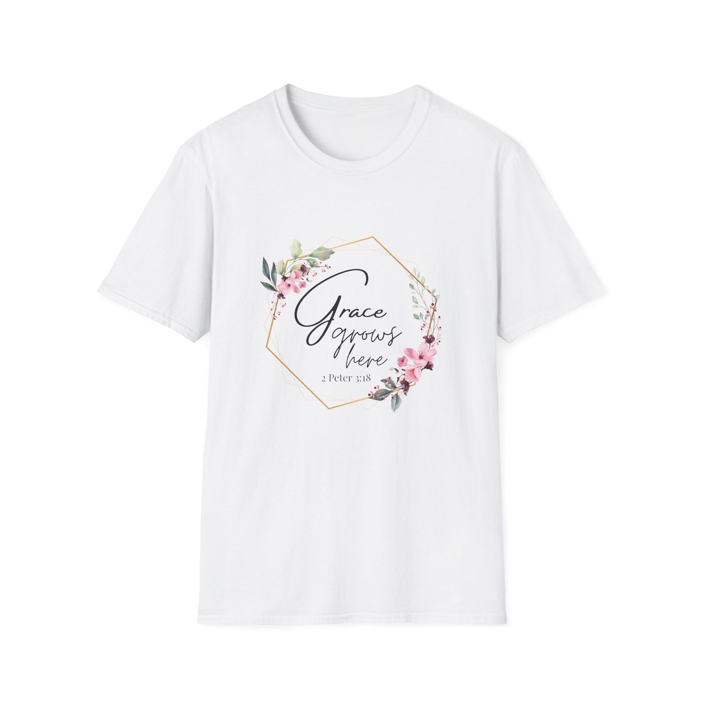 Floral "Grace Grows Here" T-Shirt