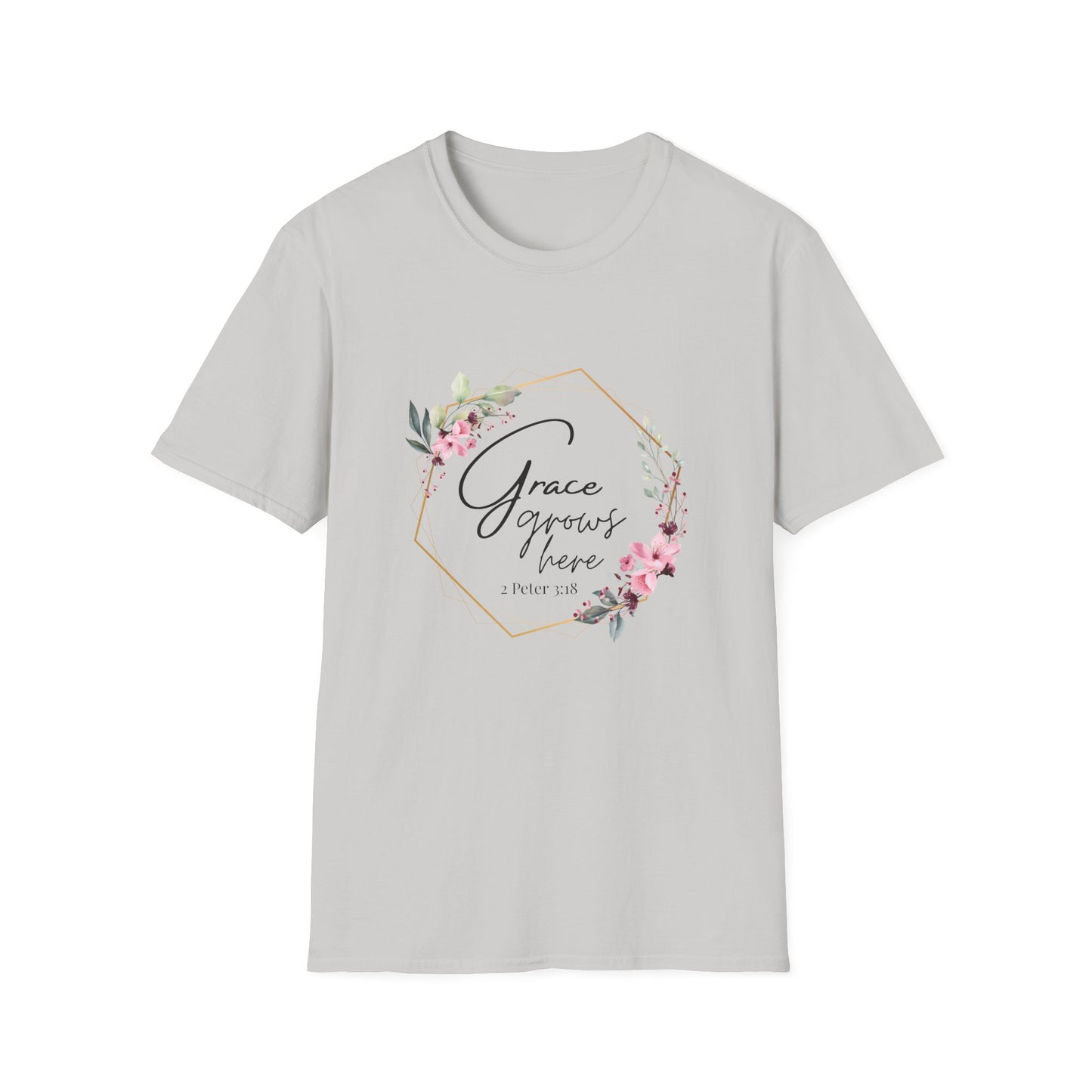 Floral "Grace Grows Here" T-Shirt
