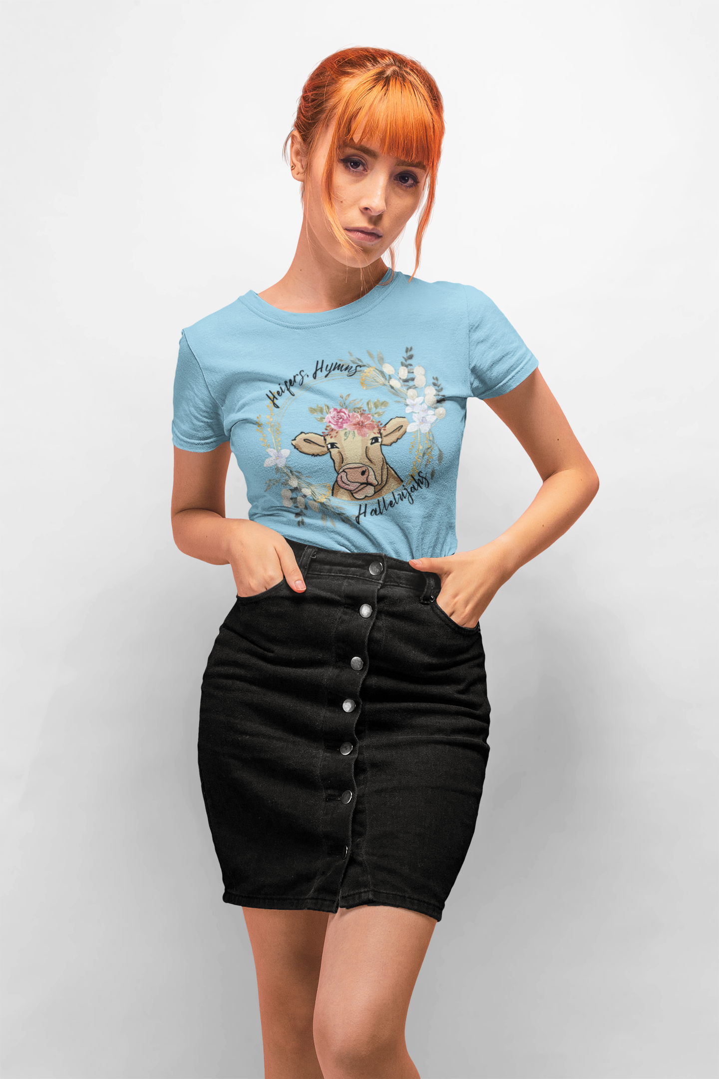 "Heifers, Hymns, Hallelujah" Fun Farm Style Tee