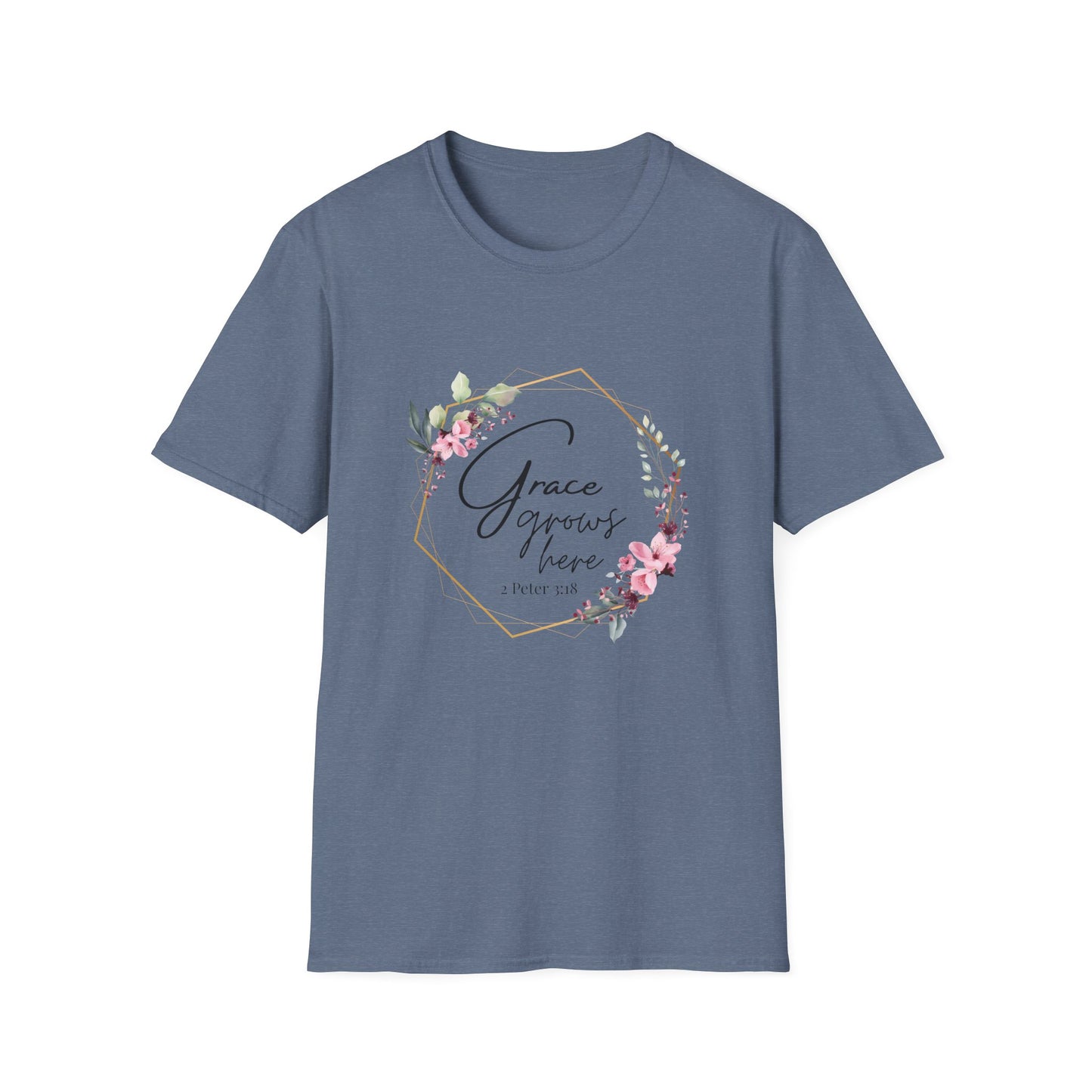Floral "Grace Grows Here" T-Shirt